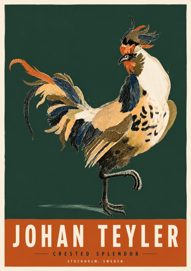 Johan Teyler Crested Splendor No2 - Póster