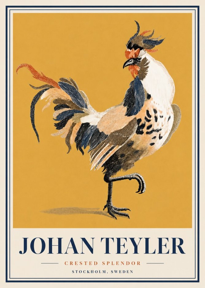 Johan Teyler Crested Splendor No3 - Póster
