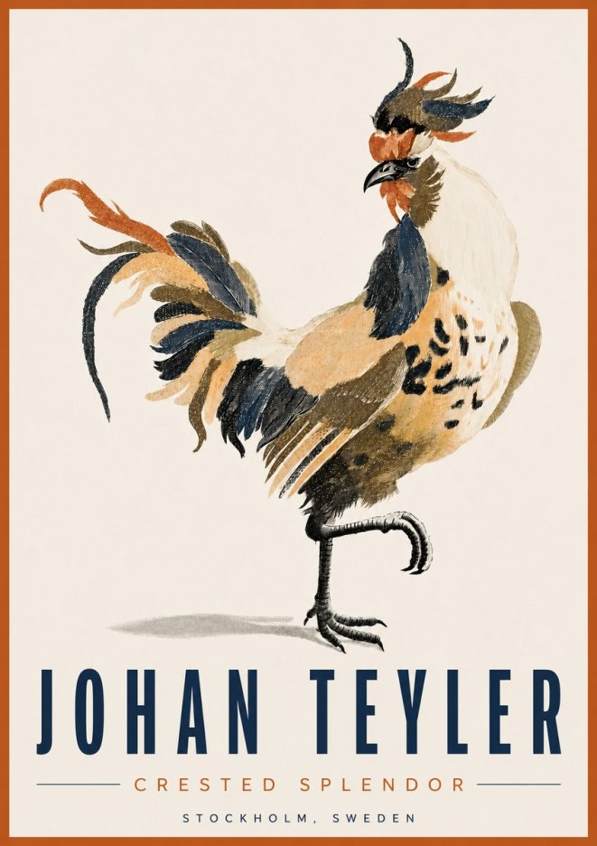 Johan Teyler Crested Splendor No4 - Póster