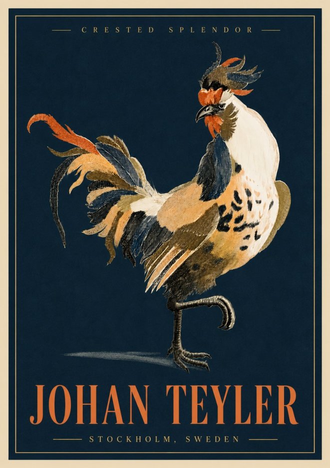 Johan Teyler Crested Splendor No5 - Póster