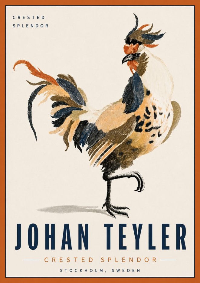 Johan Teyler Crested Splendor No6 - Póster