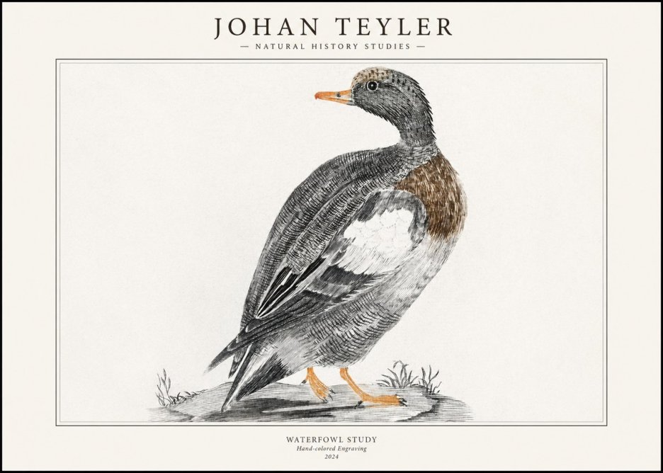 Johan Teyler Waterfowl Study No1 - Póster