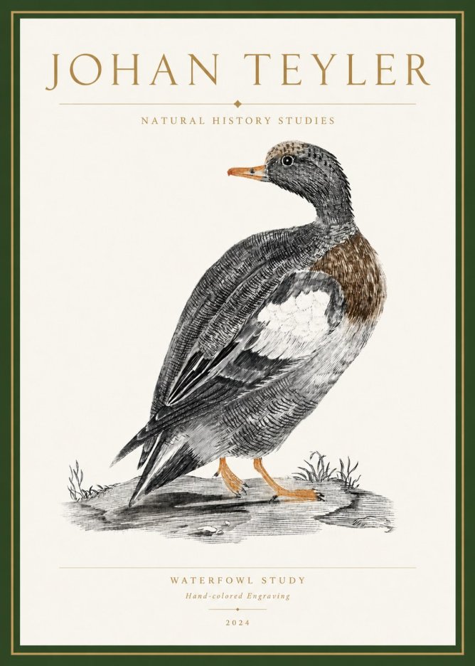 Johan Teyler Waterfowl Study No3 - Póster
