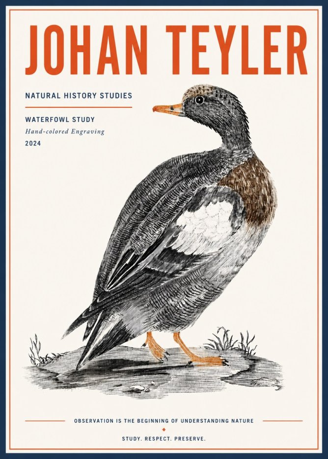 Johan Teyler Waterfowl Study No4 - Póster