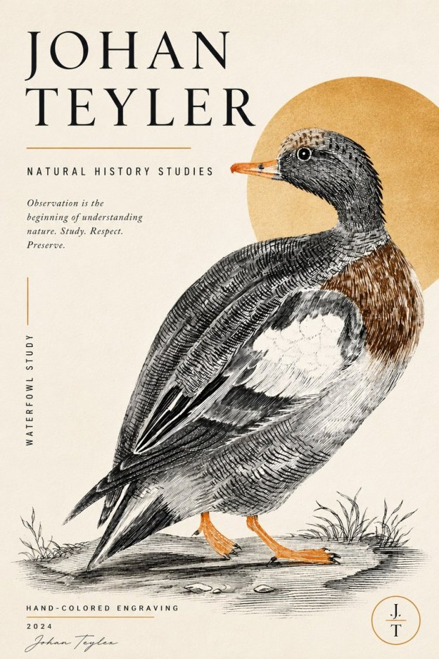 Johan Teyler Waterfowl Study No6 - Póster