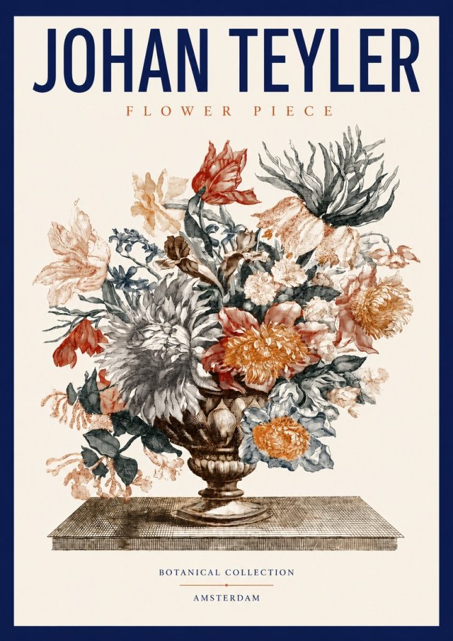 Johan Teyler Flower Piece No3 - Póster