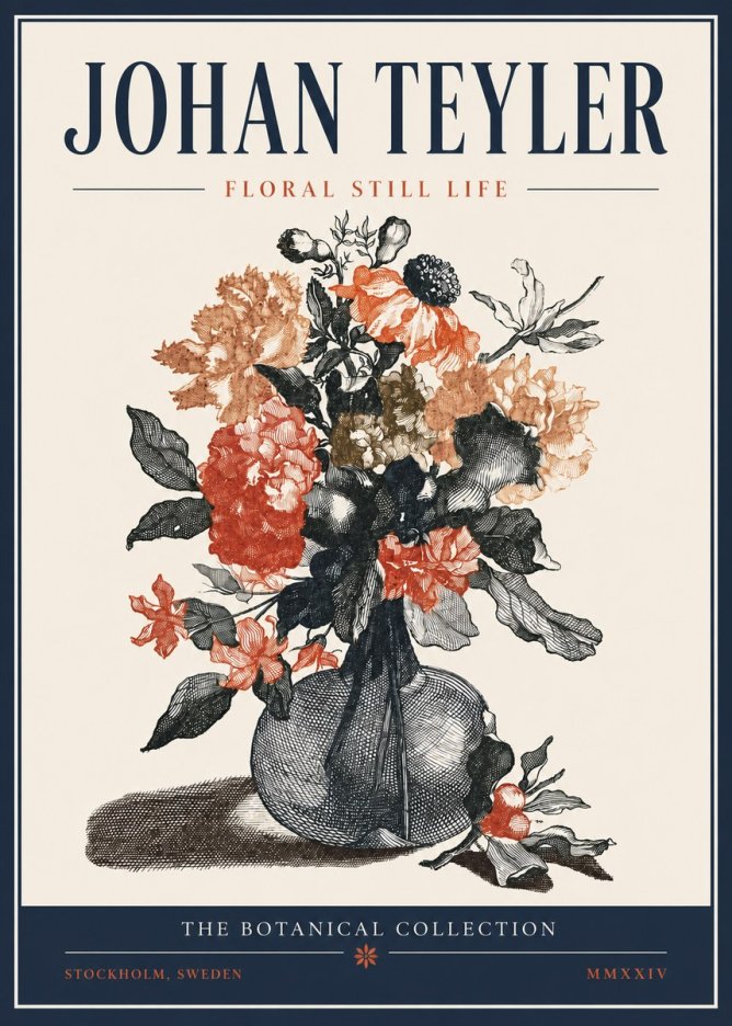 Johan Teyler Floral Still Life II No5 - Póster
