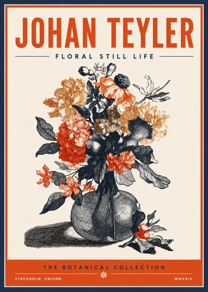Johan Teyler Floral Still Life II No6 - Póster