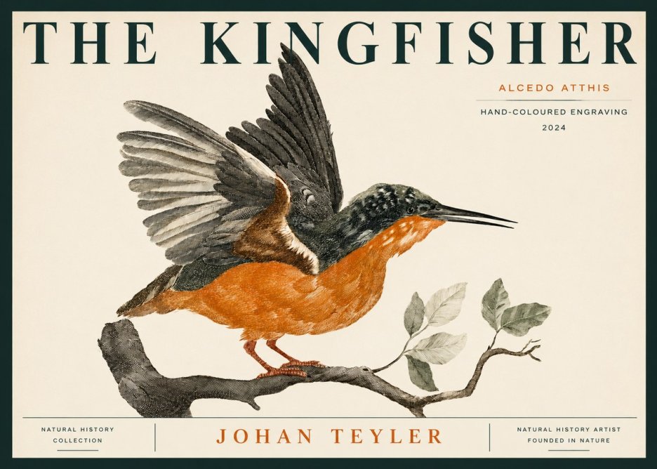 Johan Teyler Kingfisher No5 - Póster