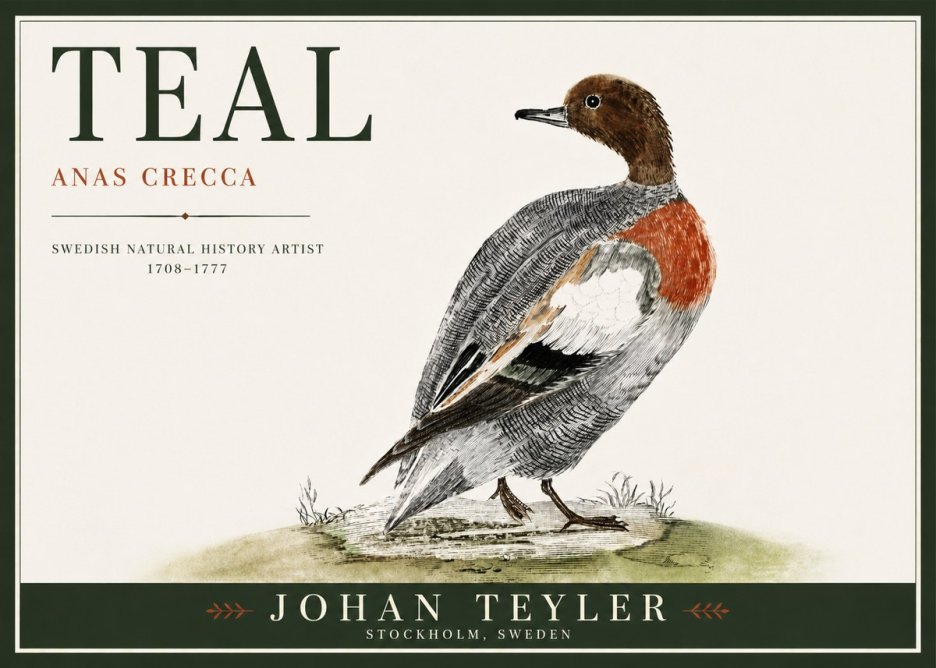 Johan Teyler Teal No4 - Póster