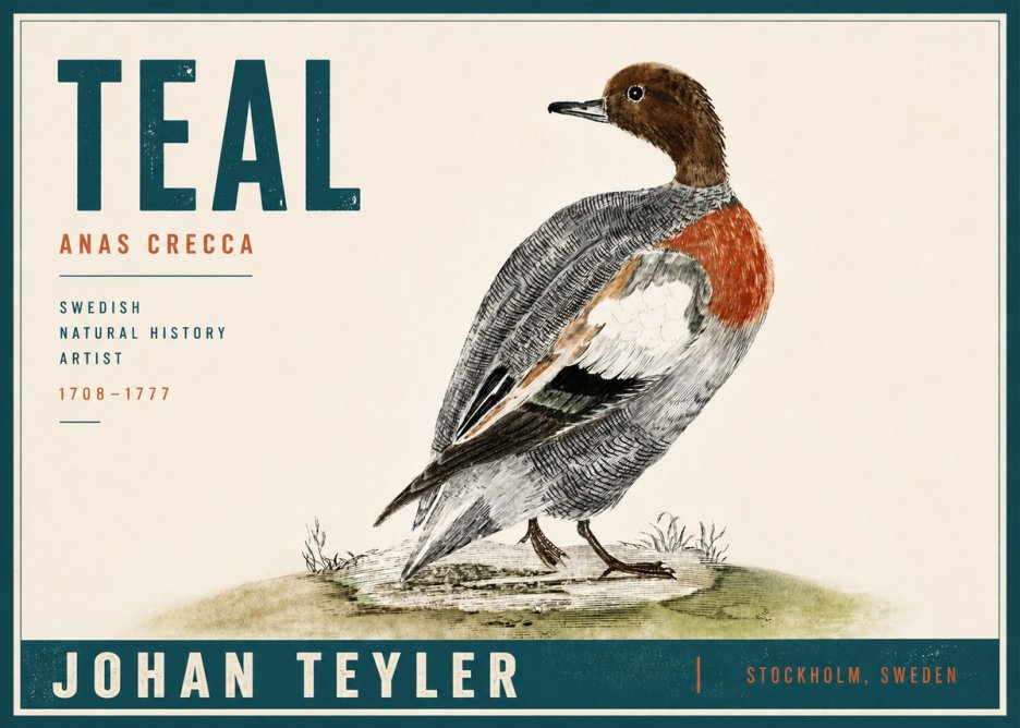 Johan Teyler Teal No5 - Póster