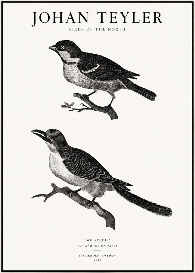 Johan Teyler Two Studies No1 - Póster