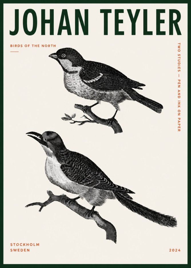 Johan Teyler Two Studies No3 - Póster