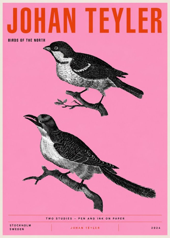 Johan Teyler Two Studies No4 - Póster