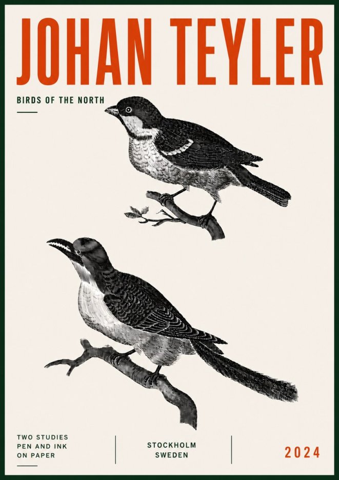 Johan Teyler Two Studies No6 - Póster