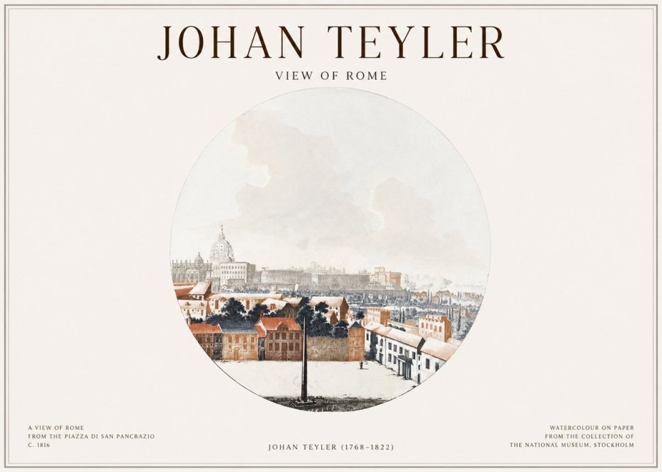 Johan Teyler View of Rome No1 - Póster