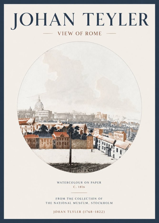 Johan Teyler View of Rome No3 - Póster