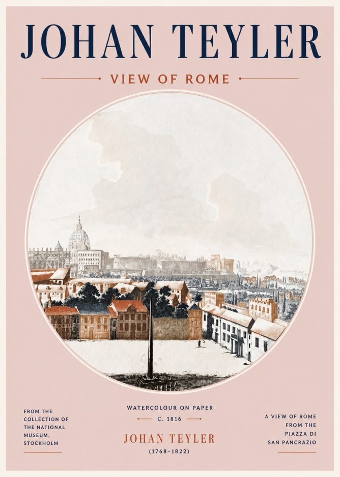 Johan Teyler View of Rome No5 - Póster