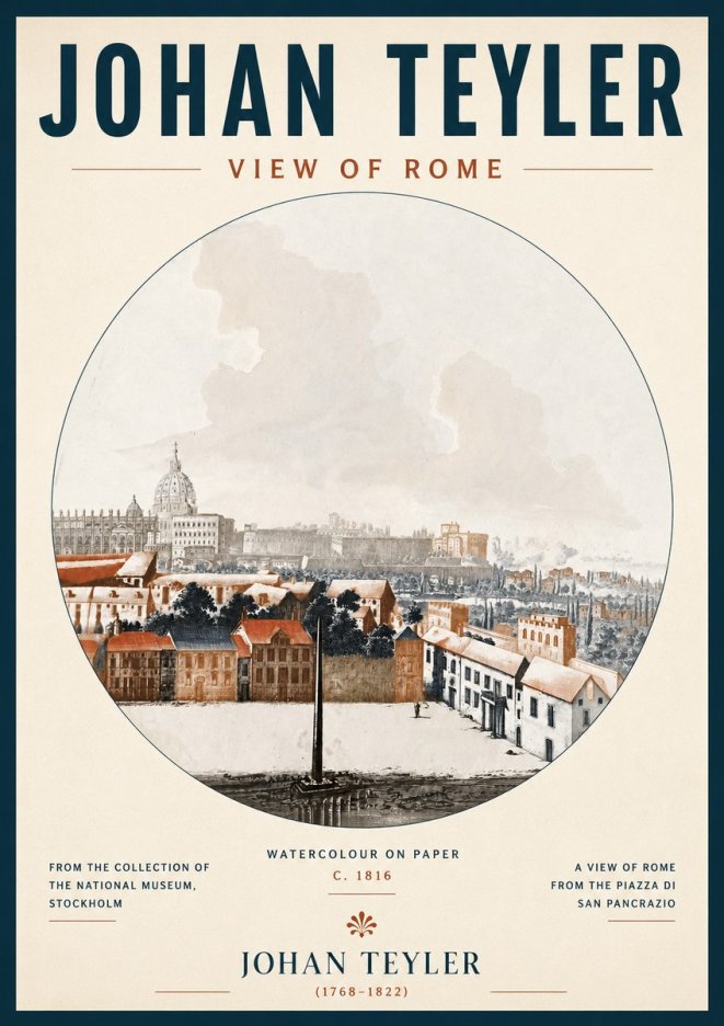 Johan Teyler View of Rome No6 - Póster