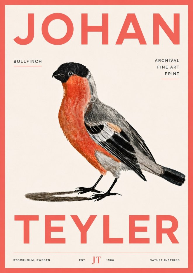 Johan Teyler Bullfinch No6 - Póster