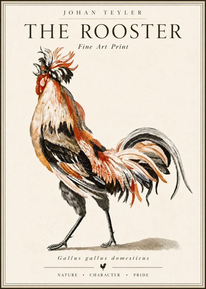 Johan Teyler The Rooster No6 - Póster