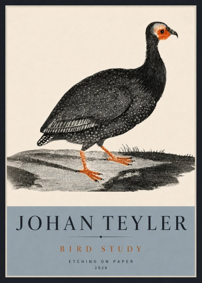 Johan Teyler Bird Study III No4 - Póster