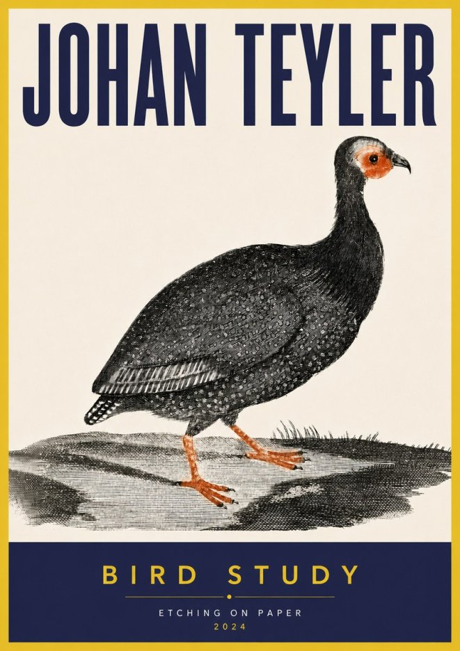 Johan Teyler Bird Study III No5 - Póster