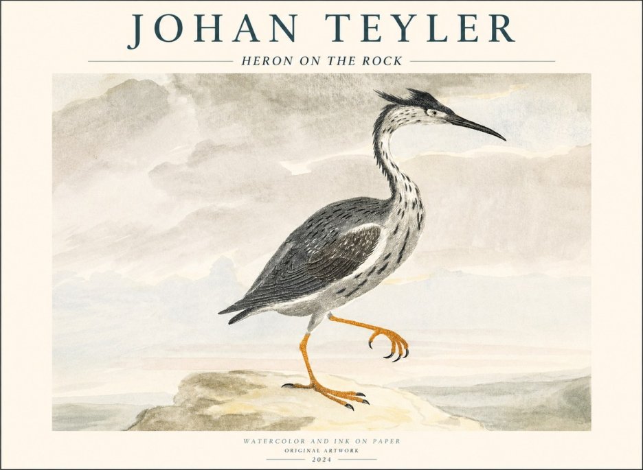 Johan Teyler Heron on the Rock No1 - Póster