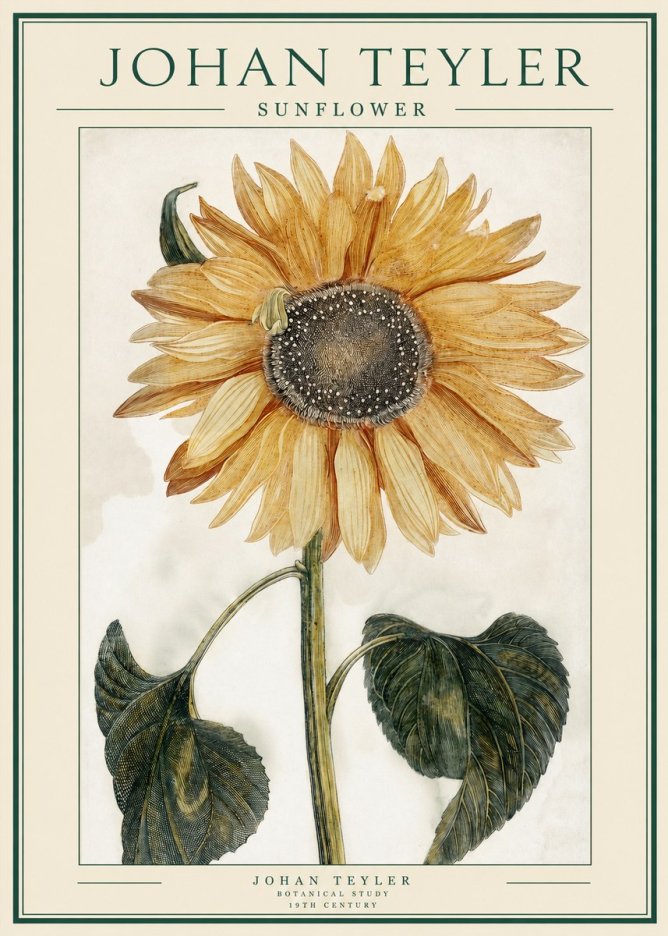 Johan Teyler Sunflower No1 - Póster