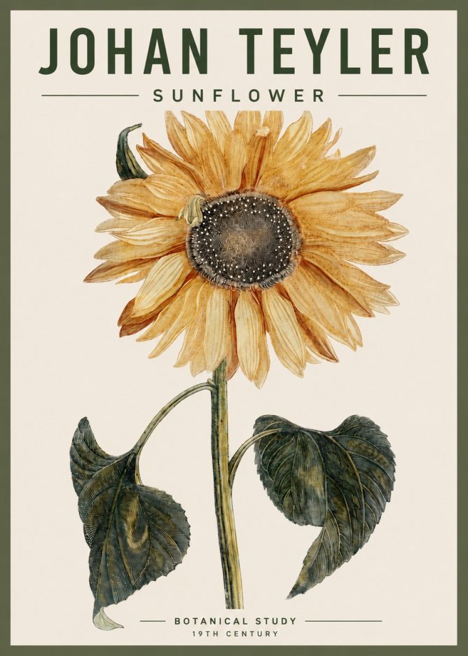 Johan Teyler Sunflower No3 - Póster