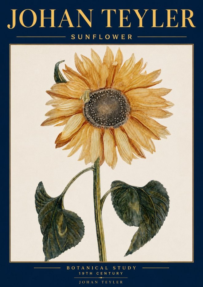 Johan Teyler Sunflower No4 - Póster