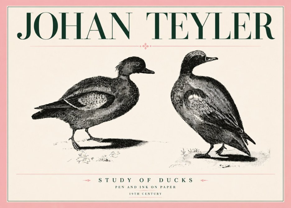 Johan Teyler Study of Ducks No5 - Póster