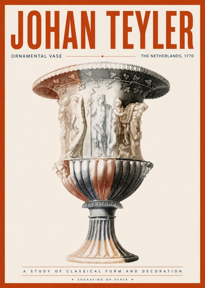 Johan Teyler Ornamental Vase I No5 - Póster
