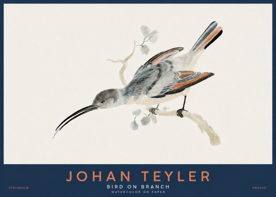 Johan Teyler Bird on Branch I No2 - Póster
