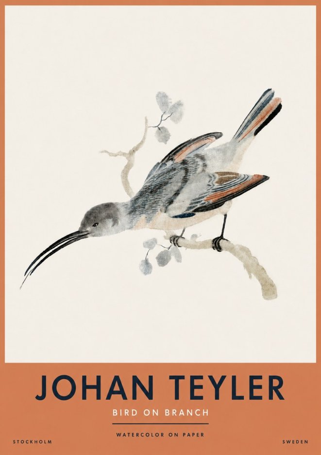Johan Teyler Bird on Branch I No4 - Póster