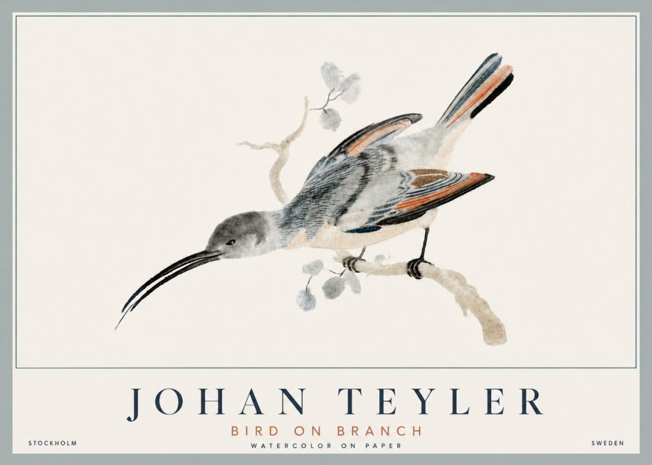 Johan Teyler Bird on Branch I No6 - Póster