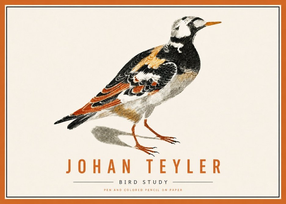 Johan Teyler Bird Study IV No5 - Póster