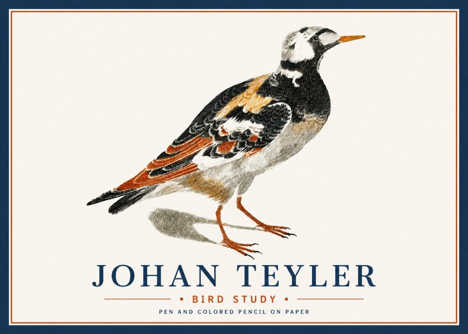 Johan Teyler Bird Study IV No6 - Póster