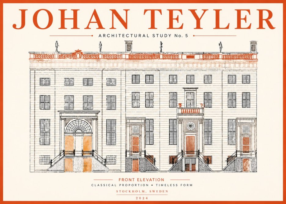 Johan Teyler Architectural Study VI No6 - Póster