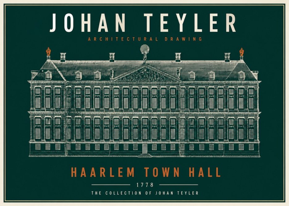 Johan Teyler Haarlem Town Hall - Elevation - 1778 No4 - Póster