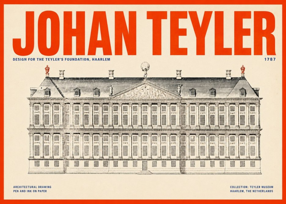 Johan Teyler Haarlem Town Hall - Elevation - 1778 No6 - Póster