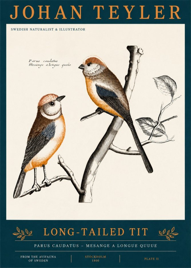 Johan Teyler Long-tailed Tit No2 - Póster
