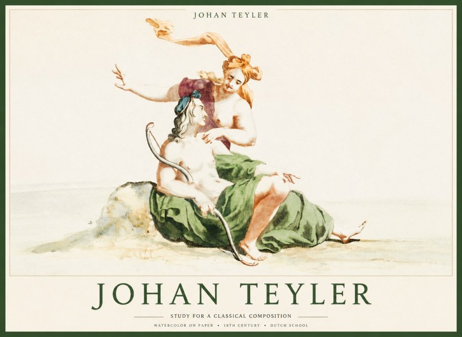 Johan Teyler Study for a Classical Composition No1 - Póster