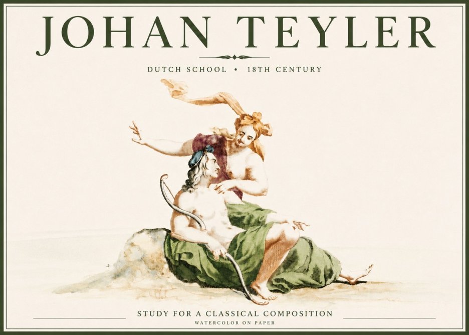 Johan Teyler Study for a Classical Composition No4 - Póster