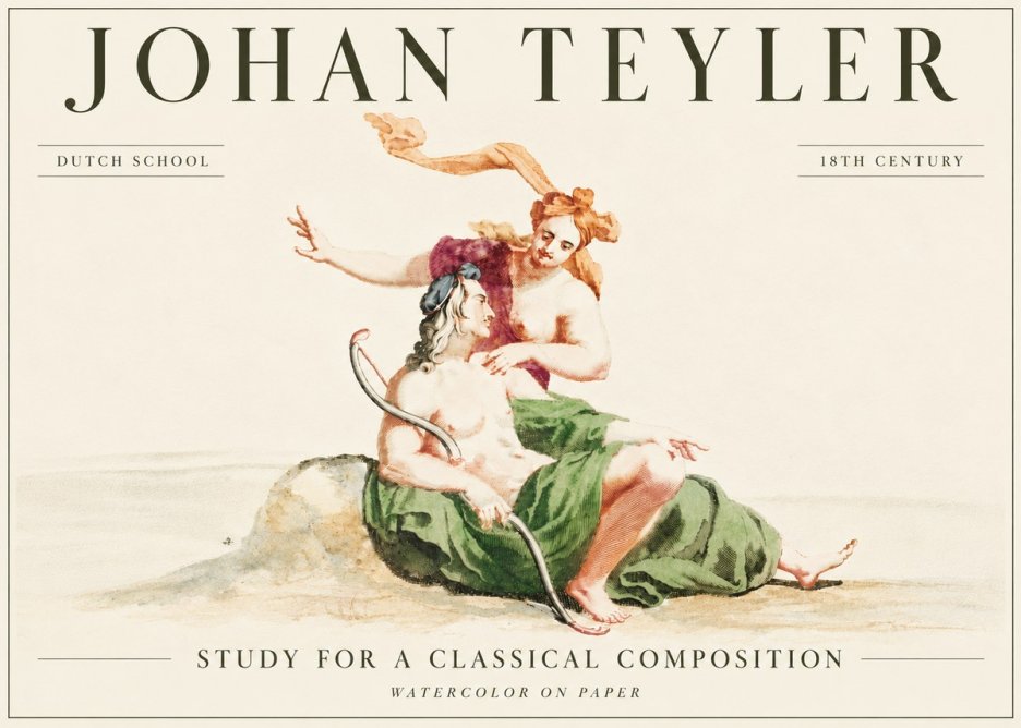 Johan Teyler Study for a Classical Composition No6 - Póster