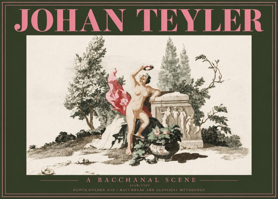 Johan Teyler A Bacchanal Scene No2 - Póster