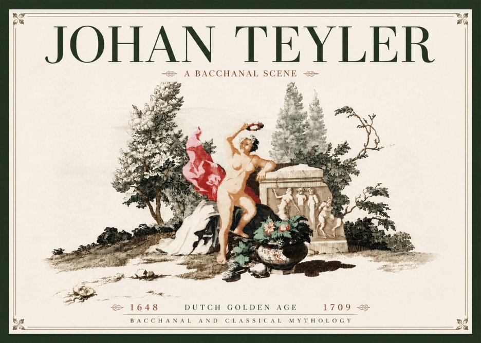 Johan Teyler A Bacchanal Scene No5 - Póster