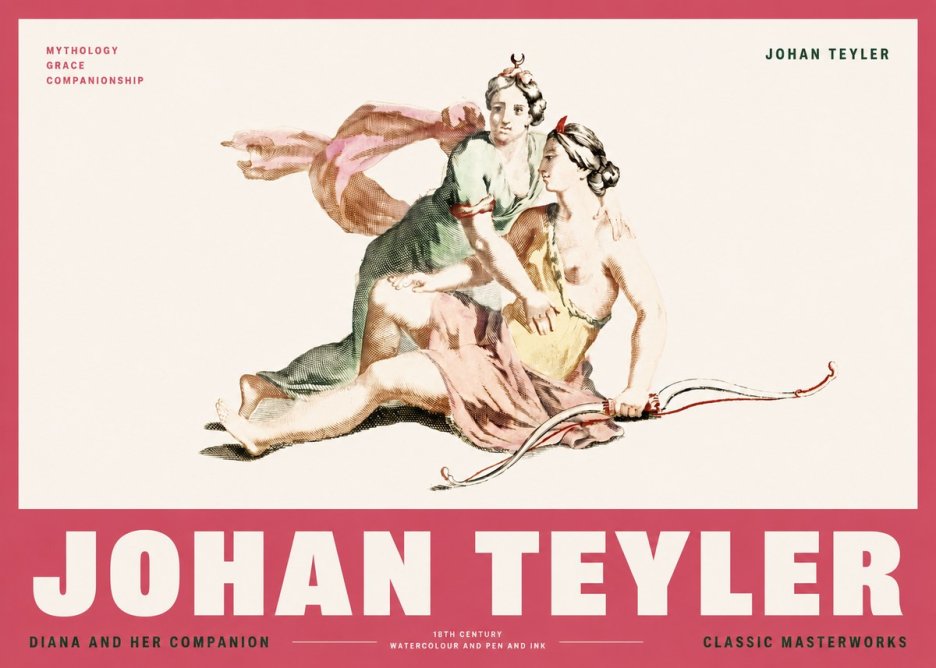 Johan Teyler Diana and Her Companion No2 - Póster
