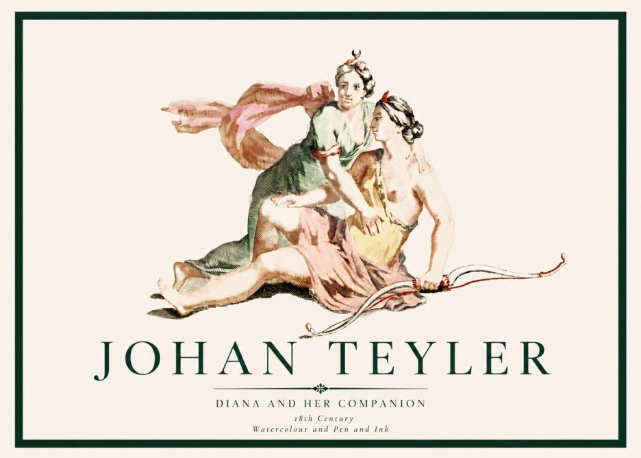 Johan Teyler Diana and Her Companion No3 - Póster
