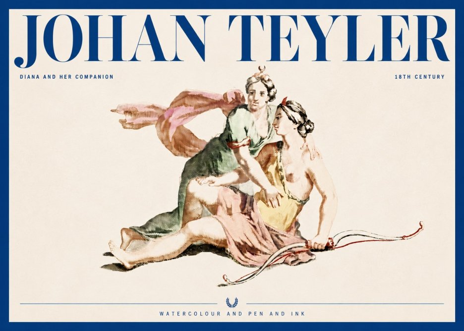 Johan Teyler Diana and Her Companion No4 - Póster